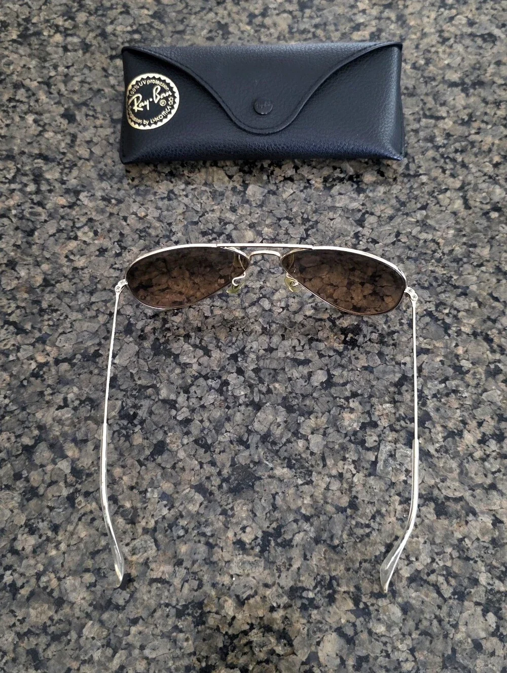 Ray-Ban Aviator Large RB3025 Gold Light Brown Gradient Lenses Unisex Sunglasses